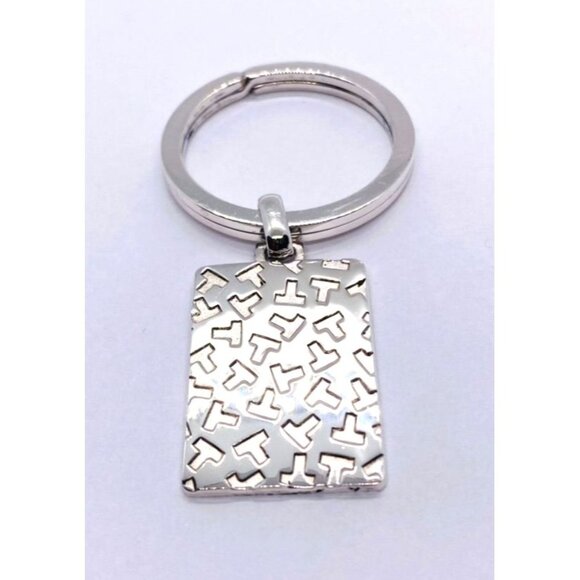 Tiffany & Co T Plate Key Chain Sterling Sliver 925